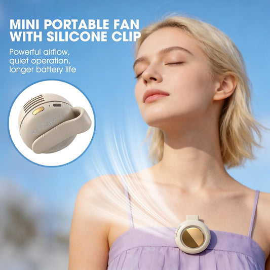 Tragbarer geräuschloser Mini-Ventilator ohne Flügel mit Clip
