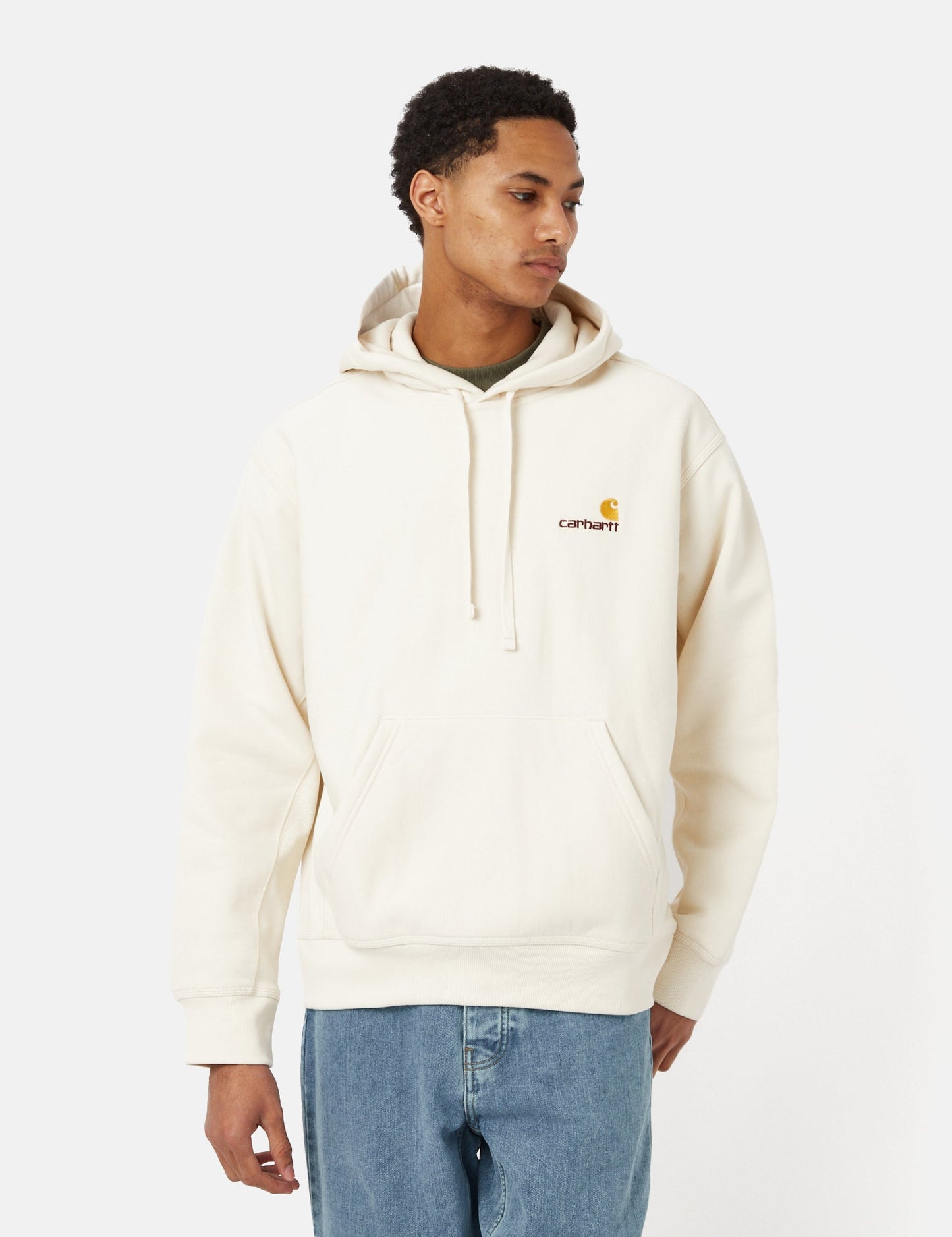 Sweat à capuche American Script – Vert cèdre foncé