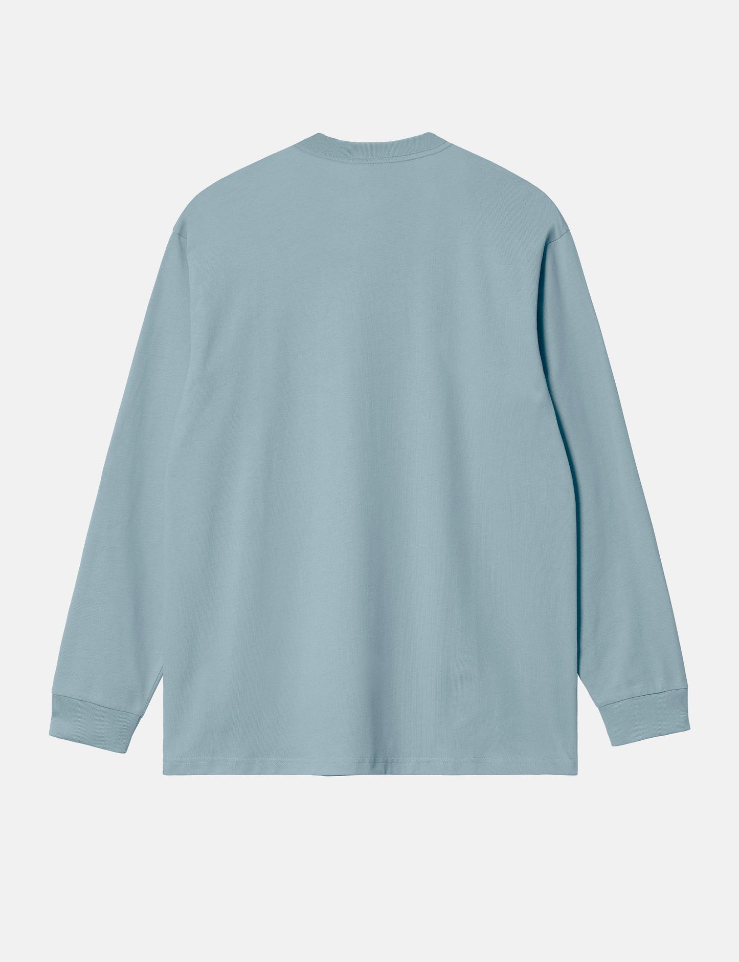 Langarm American Script T-Shirt (Loose Fit) - Frosted Blue