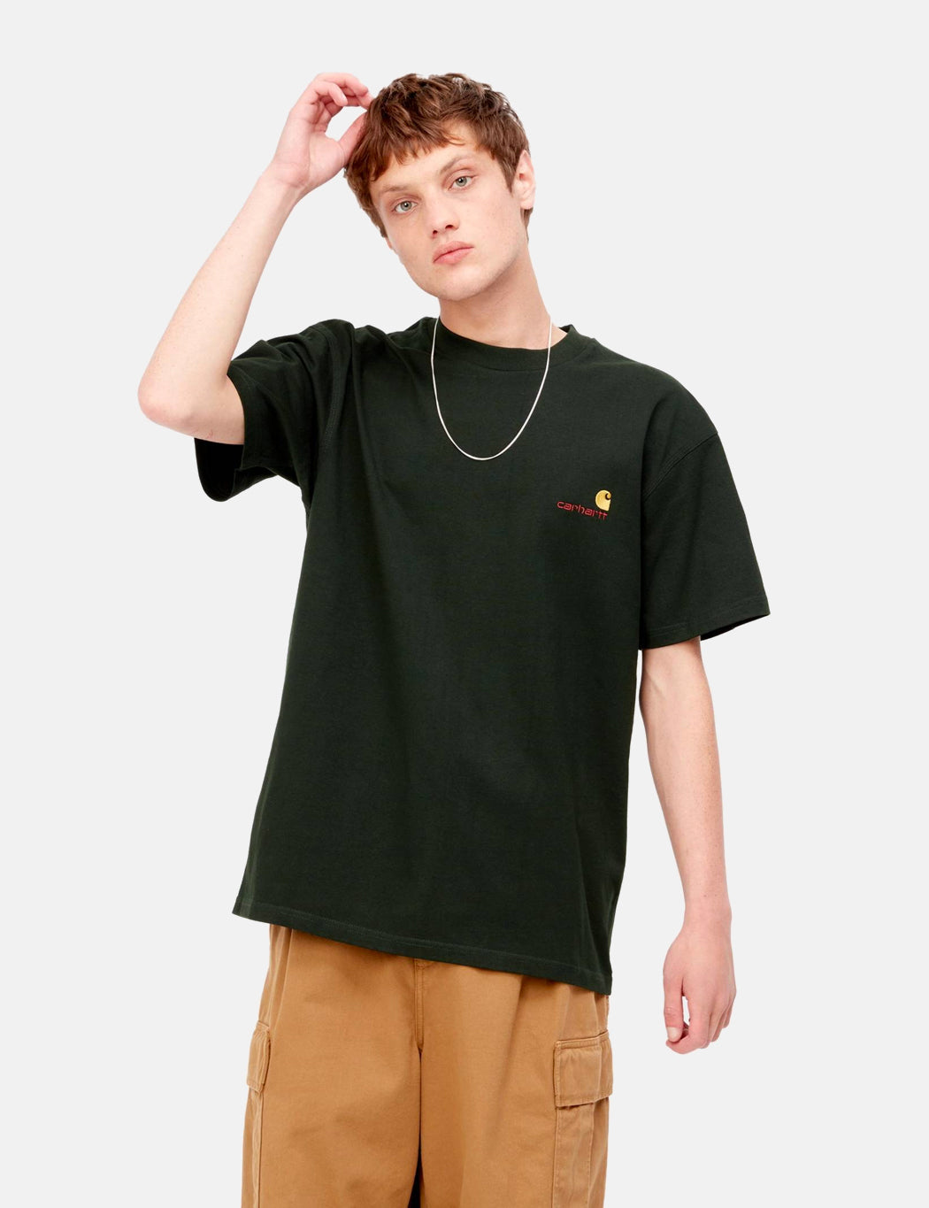 American Script T-Shirt - Enzianblau