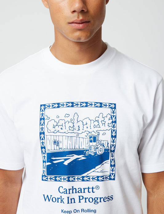 T-shirt Rouleau compresseur - Blanc