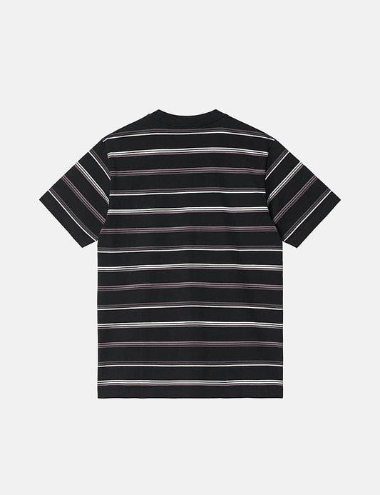 Vonn Stripe T-Shirt - Black/Artichoke Purple