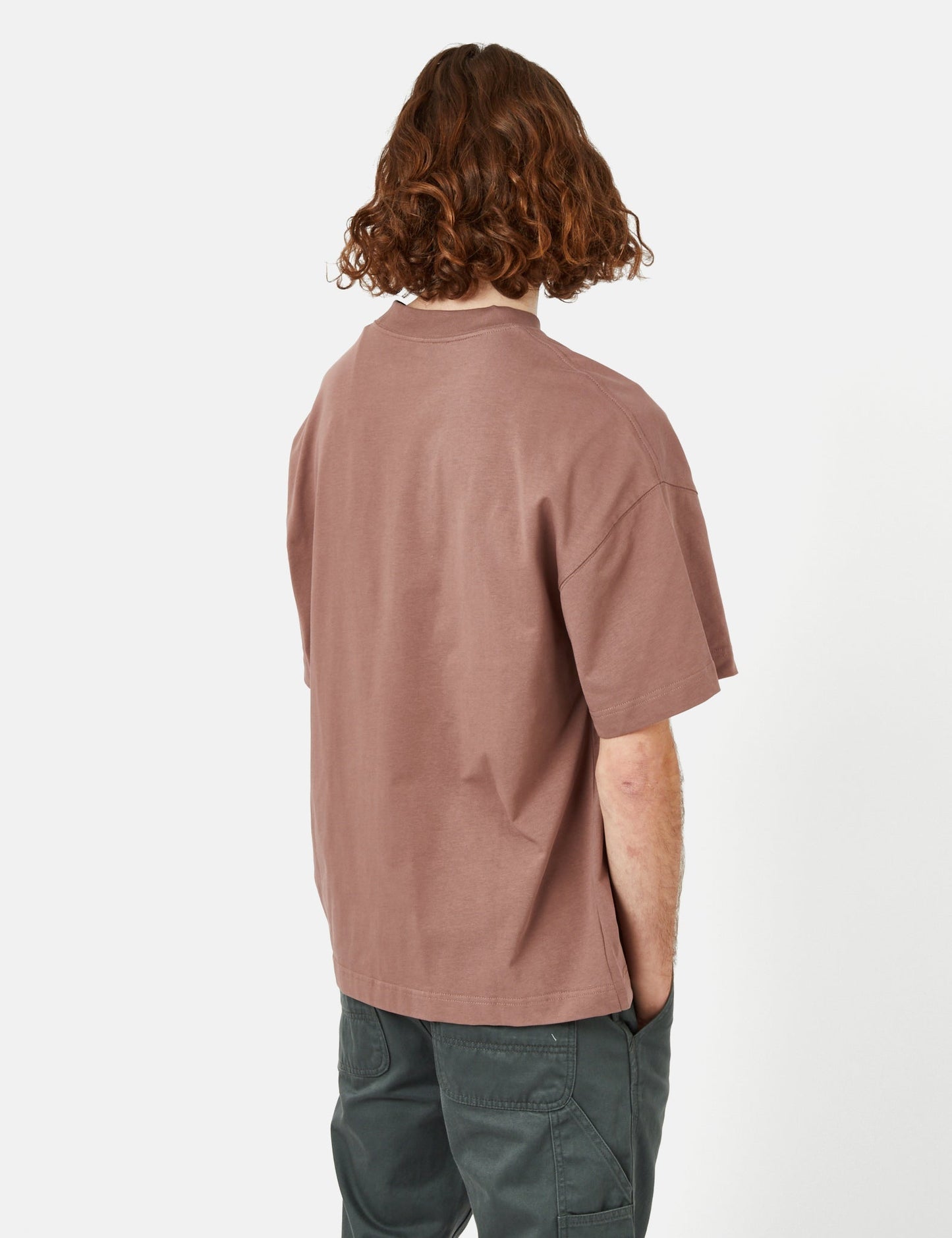 Link Script T-Shirt (Bio) – Lupinus Rot/Schwarz