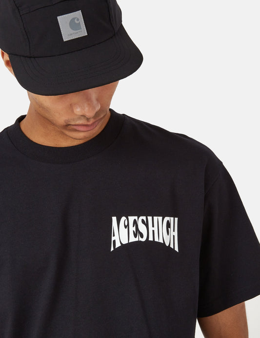 T-Shirt "Aces" (Bio-Baumwolle) – Schwarz