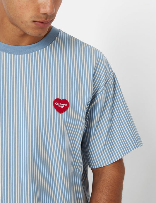 T-shirt Terrell (rayé) - Délavé/Ciré