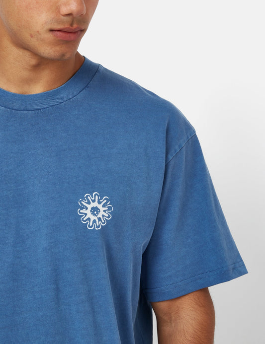 T-shirt Splash (ample) - Teint en pièce Bleu Liberté