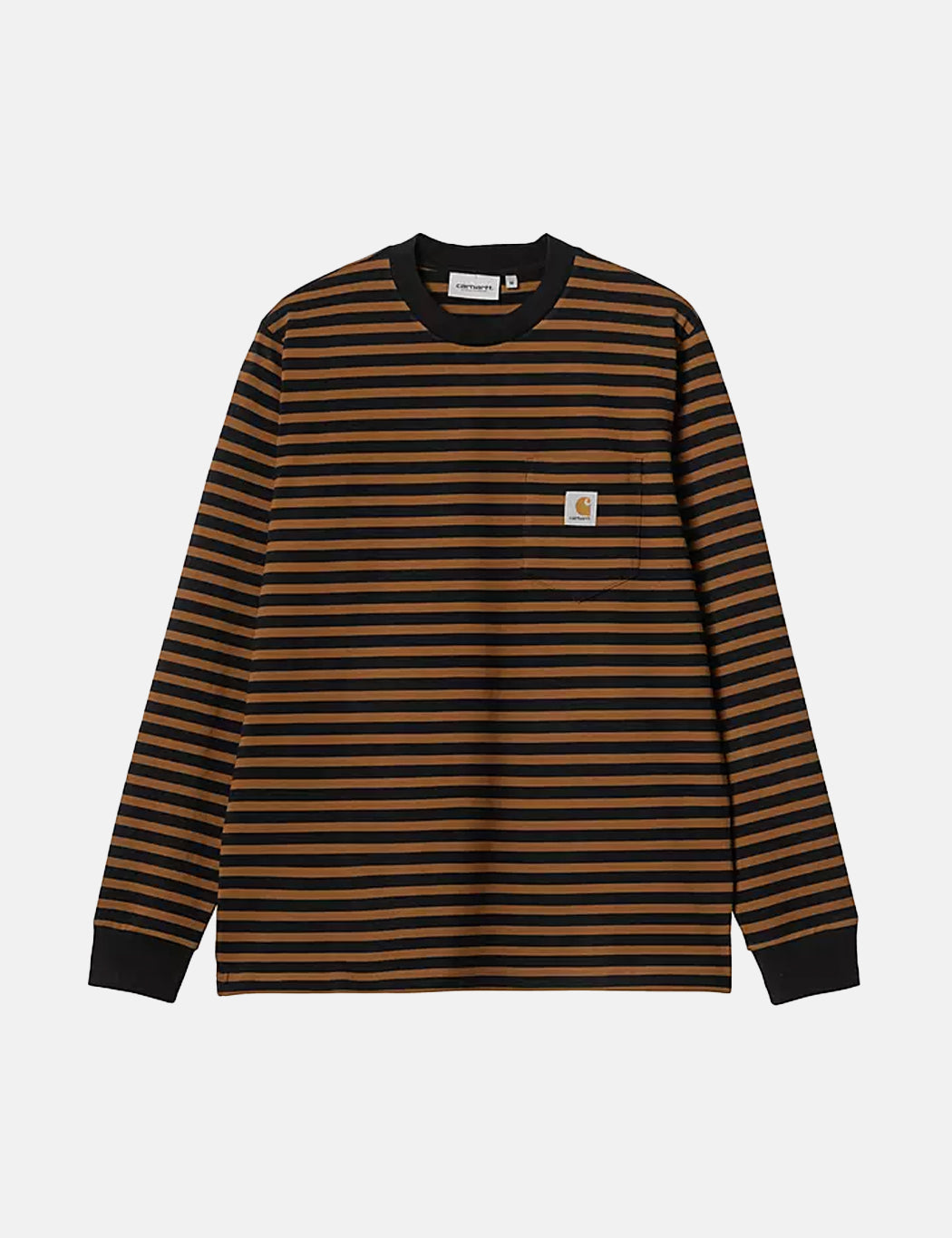 Seidler Langarm-T-Shirt mit Tasche (Seidler Stripe) – Highland Green