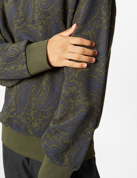 Sweat-shirt Paisley (Imprimé Paisley) - Vert végétal