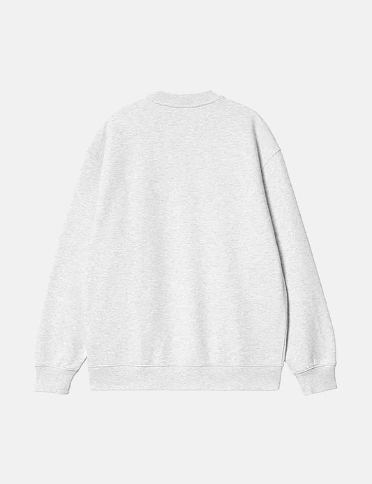Womens Sweatshirt - Ash Heather/Cassis