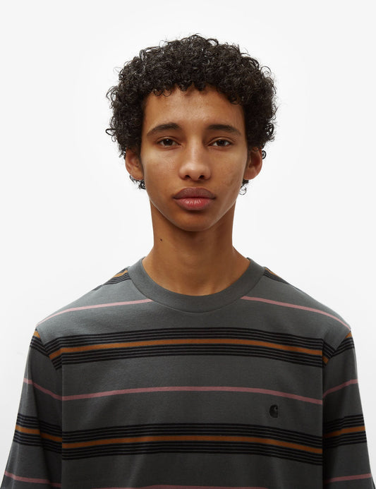T-shirt rayé Haynes - Vert Jura