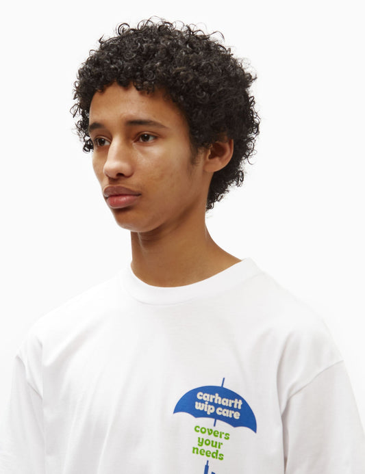 Cover-T-Shirt (locker sitzend) – Weiß