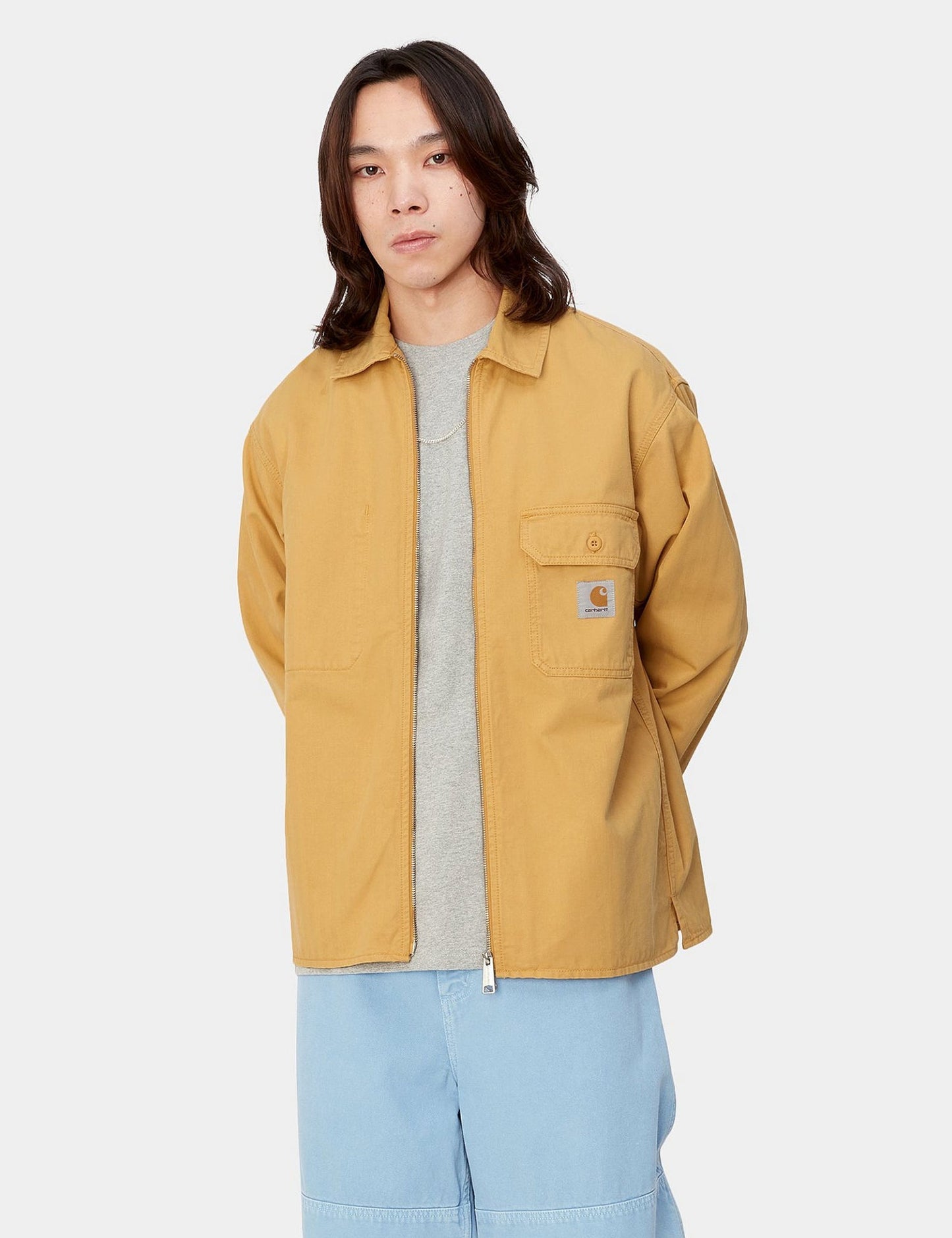 Rainer Overshirt – Magentarot Garment Dyed