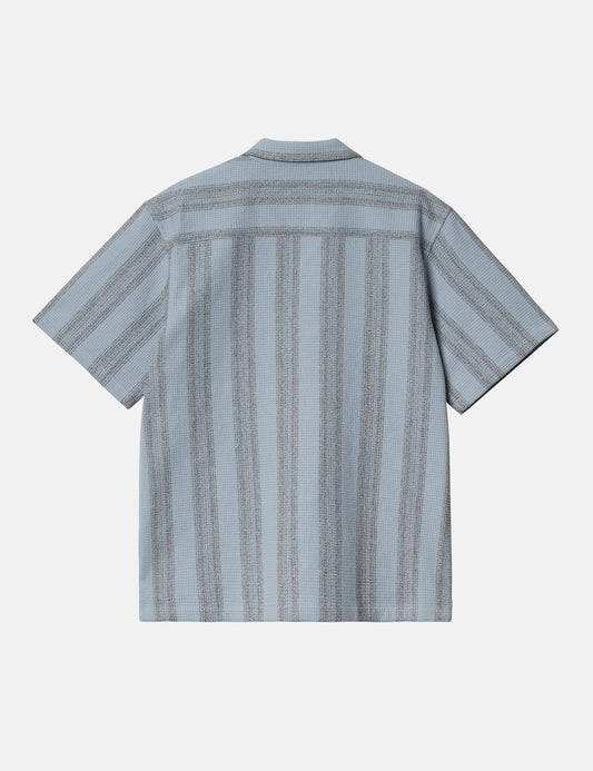 Chemise à manches courtes Dodson à rayures - Bleu ciel brumeux