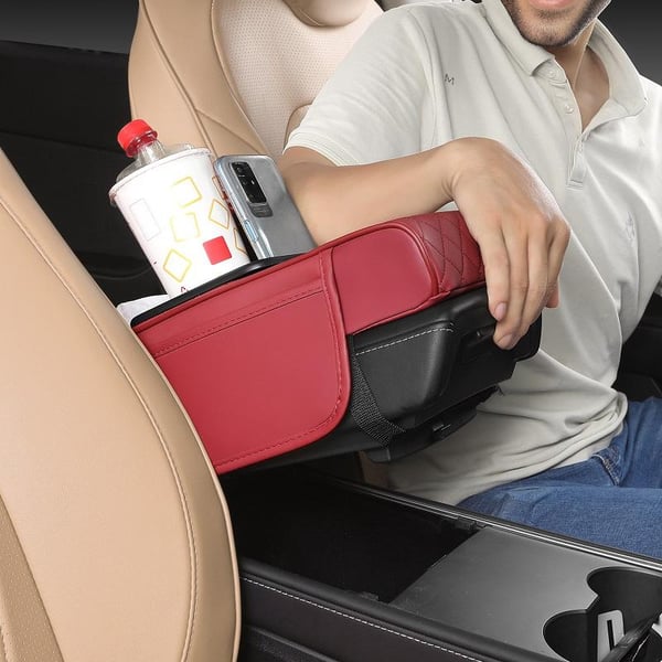 Tapis multifonctionnel en cuir PU pour accoudoir de voiture