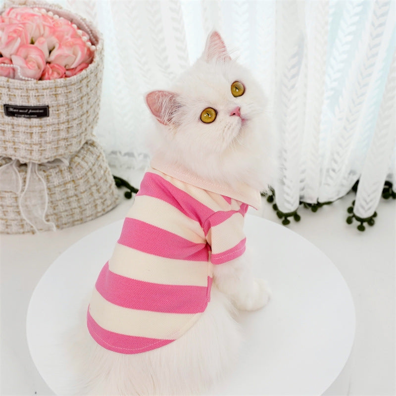 Polo rayé personnalisé pour animaux de compagnie | inCloth24