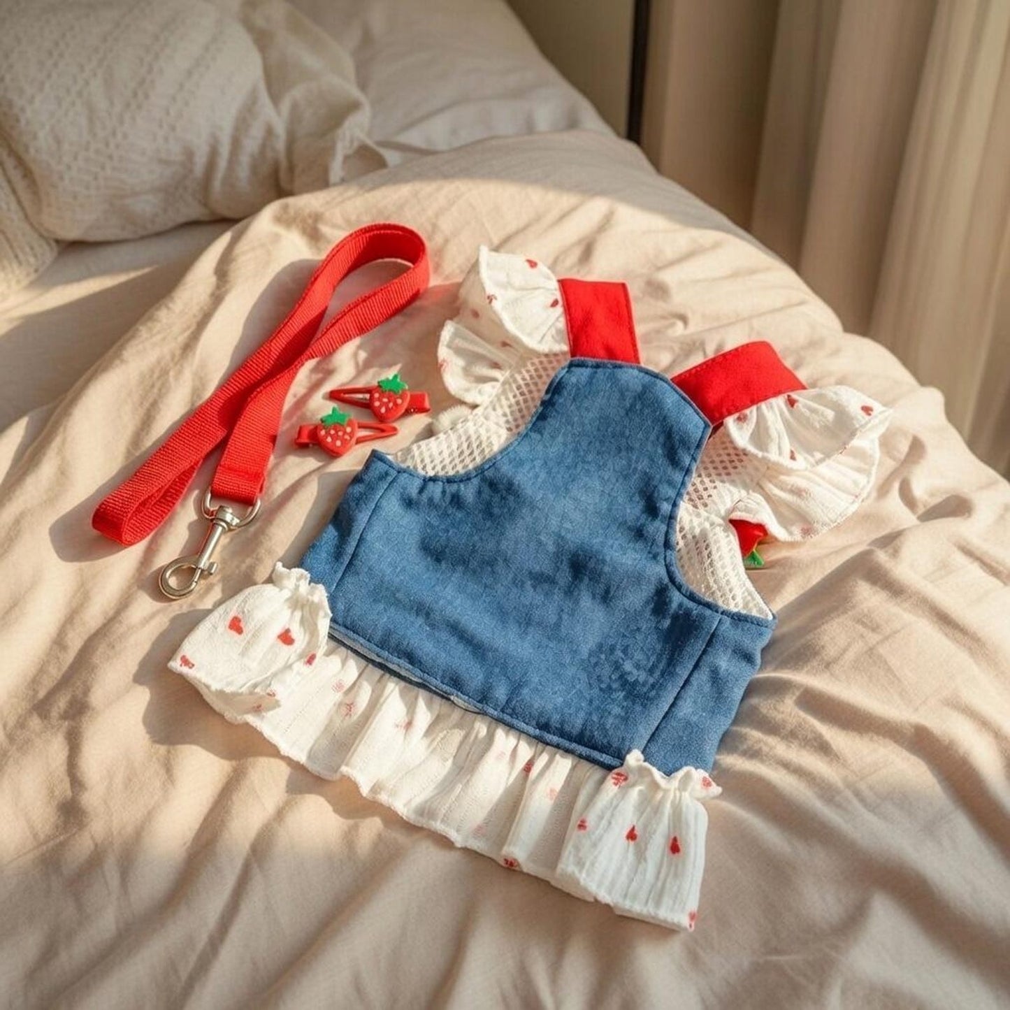 Robe en jean personnalisée avec laisse | inCloth14