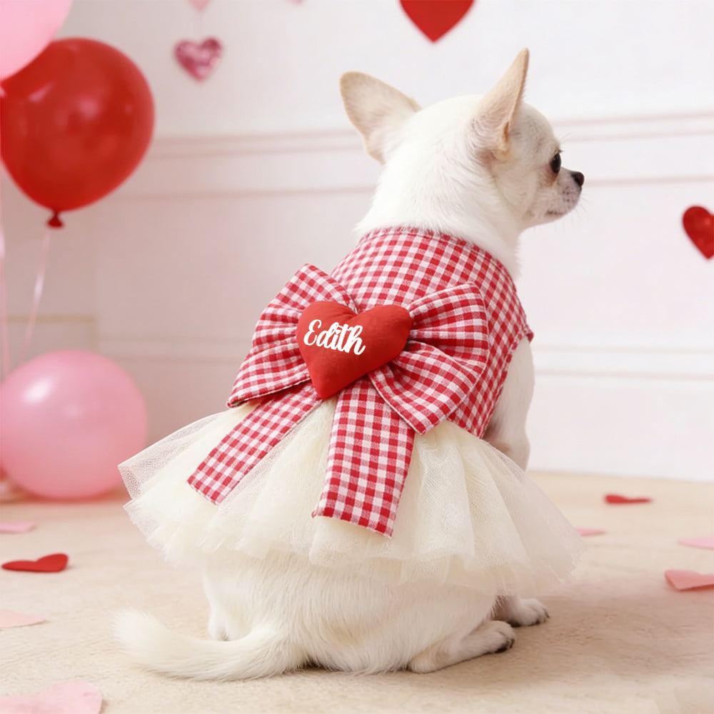 Robe personnalisée Saint-Valentin pour animaux de compagnie | inCloth02