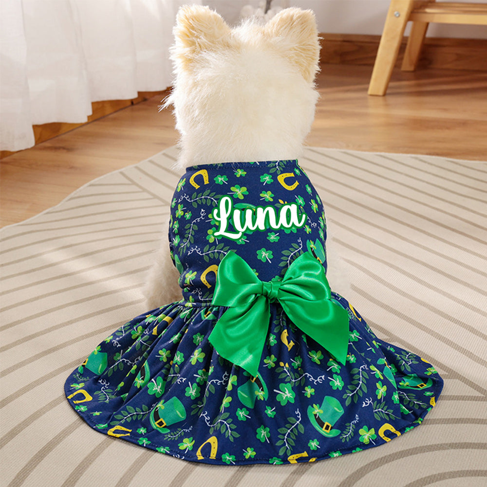 Personalisiertes Haustier St. Patrick's Day Glückskleid | inCloth01