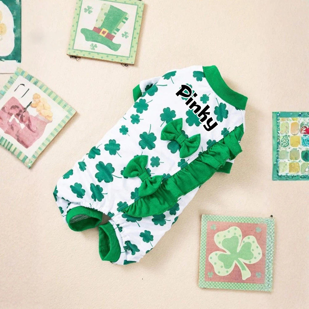 Personalized Pet Lucky St. Patrick's Day Jumpsuit | inCloth10