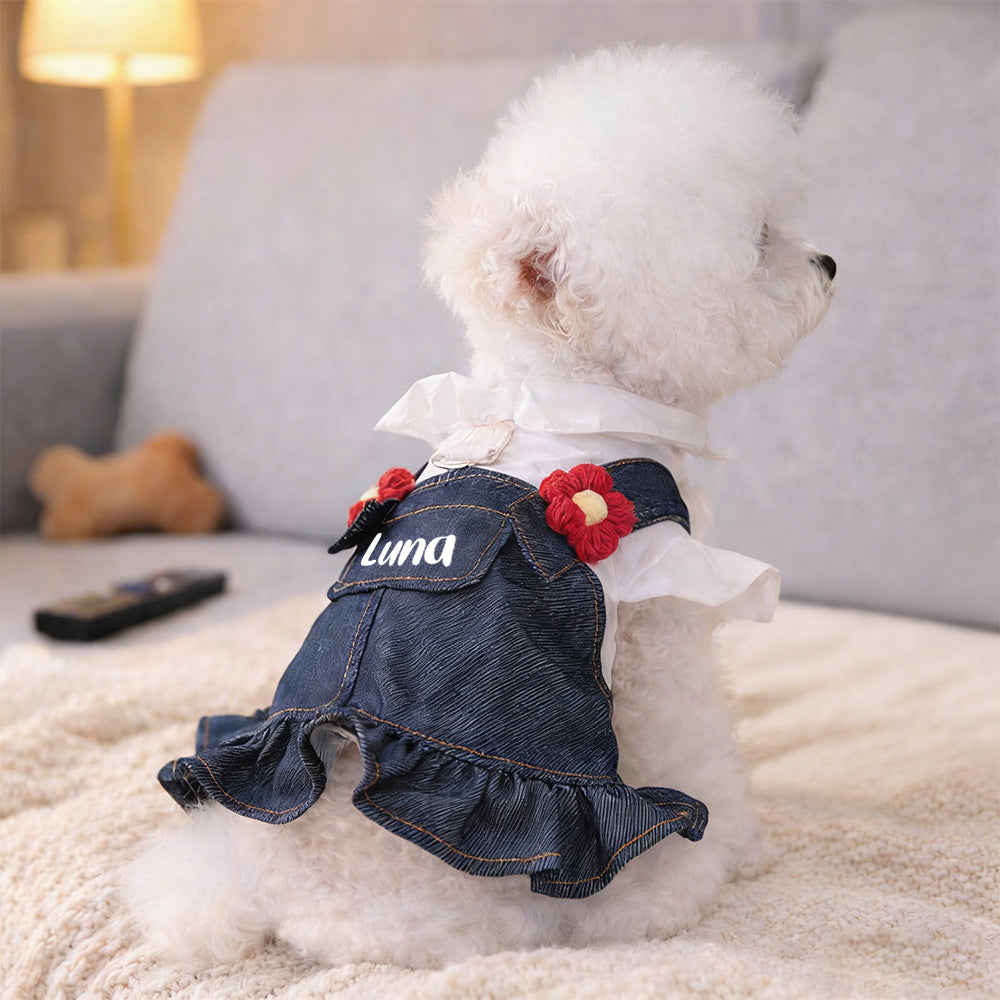 Personalisierter Haustier-Jeans-Overall | inCloth18