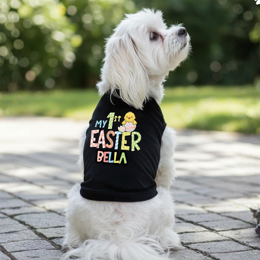 T-shirt personnalisé mon premier Pâques pour animaux de compagnie | inCloth35