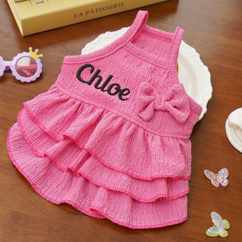 Personalisiertes besticktes Namens-Haustierkleid Prinzessin | inCloth41