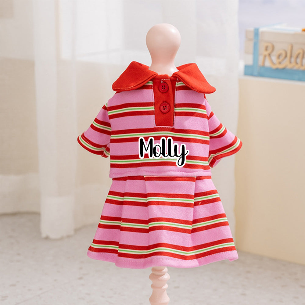Personalized Name Summer Pet Striped Dress | inCloth48
