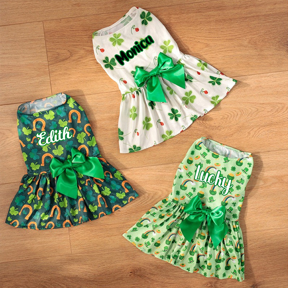 Personalisiertes Haustier St. Patrick's Day Glückskleid | inCloth01