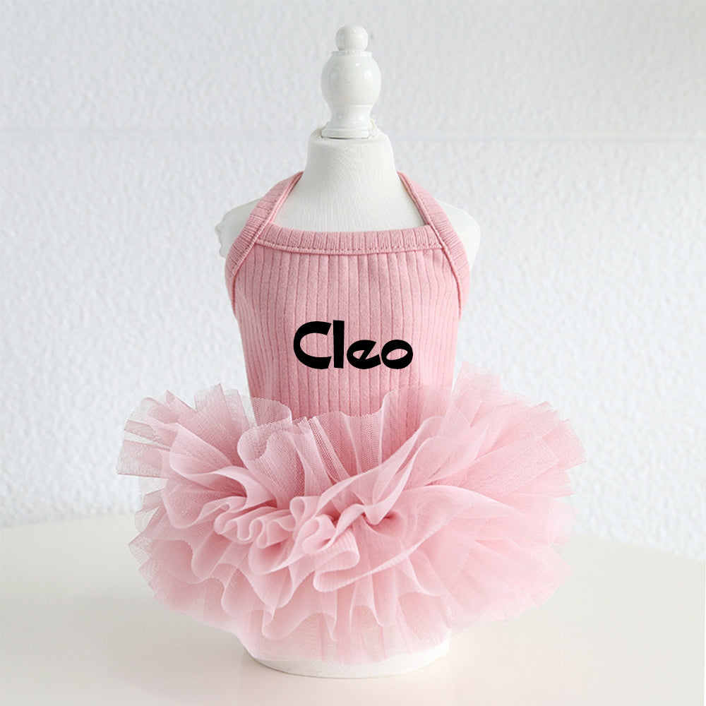 Robe Tutu Moelleuse Personnalisée avec Nom pour Animal de Compagnie | inCloth40