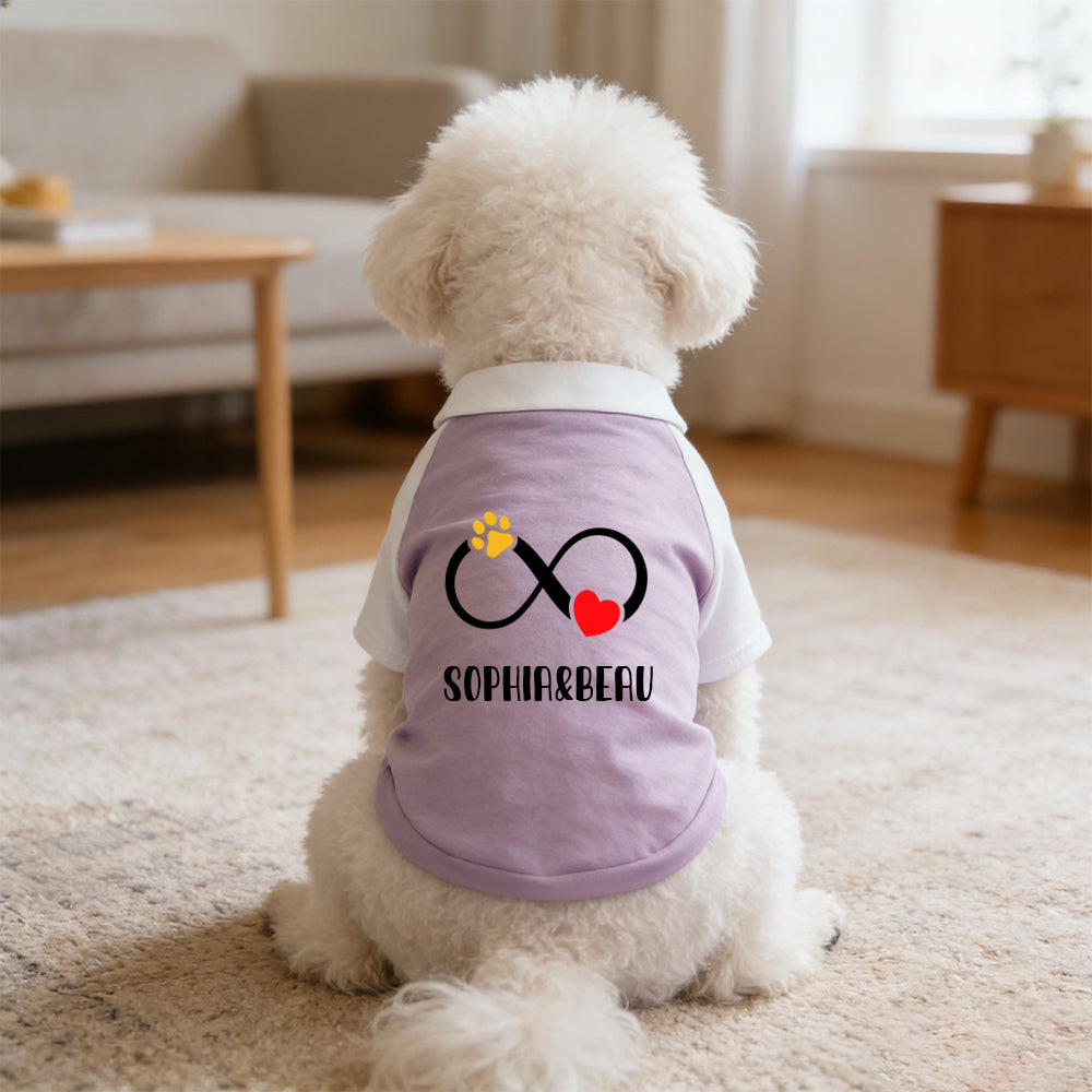 Personalisiertes Color-Block Haustier-T-Shirt zum Muttertag | inCloth42