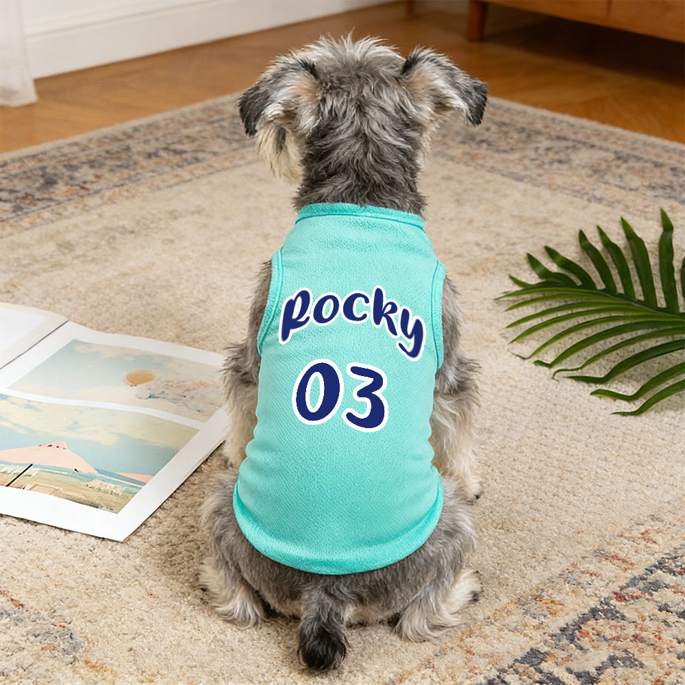 Gilet respirant personnalisé pour animaux de compagnie avec nom et numéro | inCloth55
