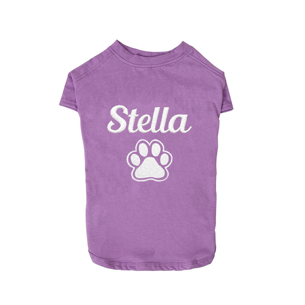 Personalisiertes besticktes Haustier-Sommer-T-Shirt mit Namen | inCloth75