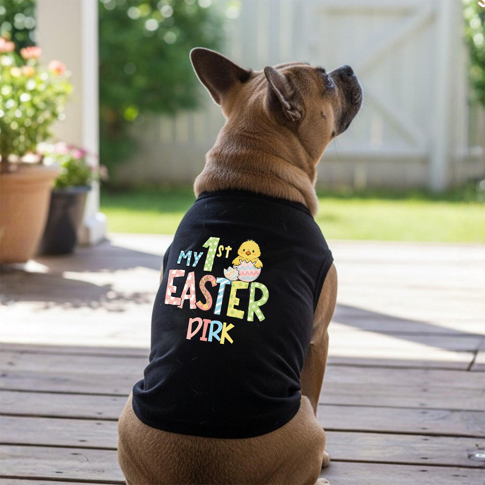 T-shirt personnalisé mon premier Pâques pour animaux de compagnie | inCloth35