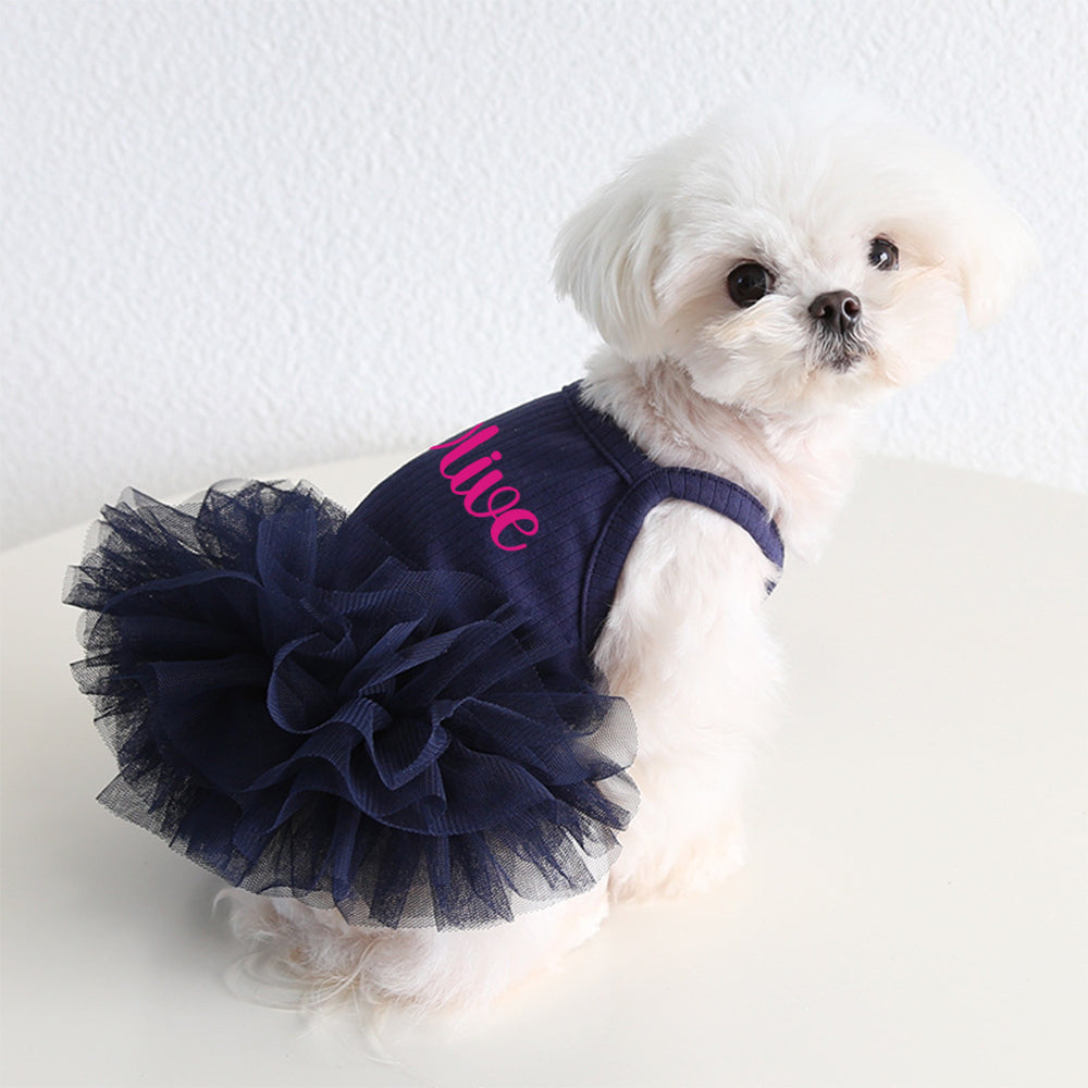 Robe Tutu Moelleuse Personnalisée avec Nom pour Animal de Compagnie | inCloth40