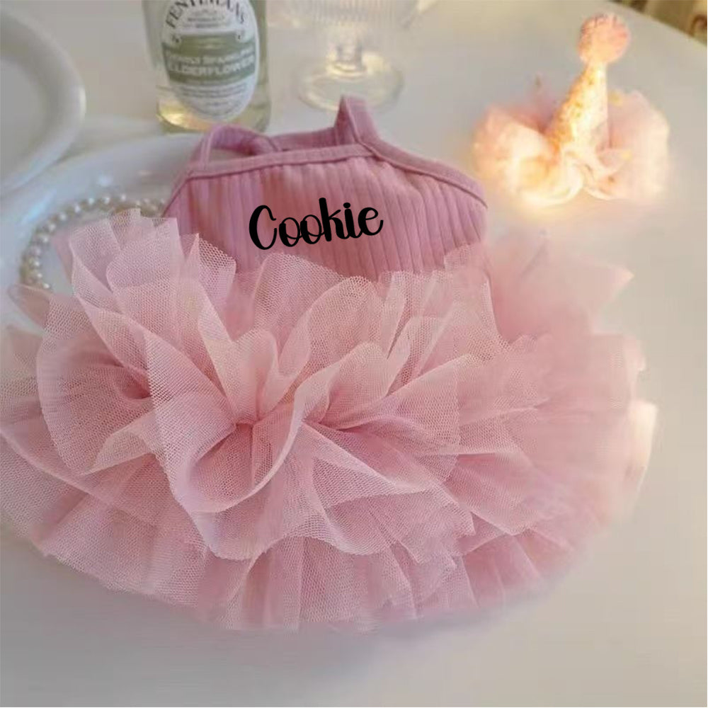 Robe Tutu Moelleuse Personnalisée avec Nom pour Animal de Compagnie | inCloth40