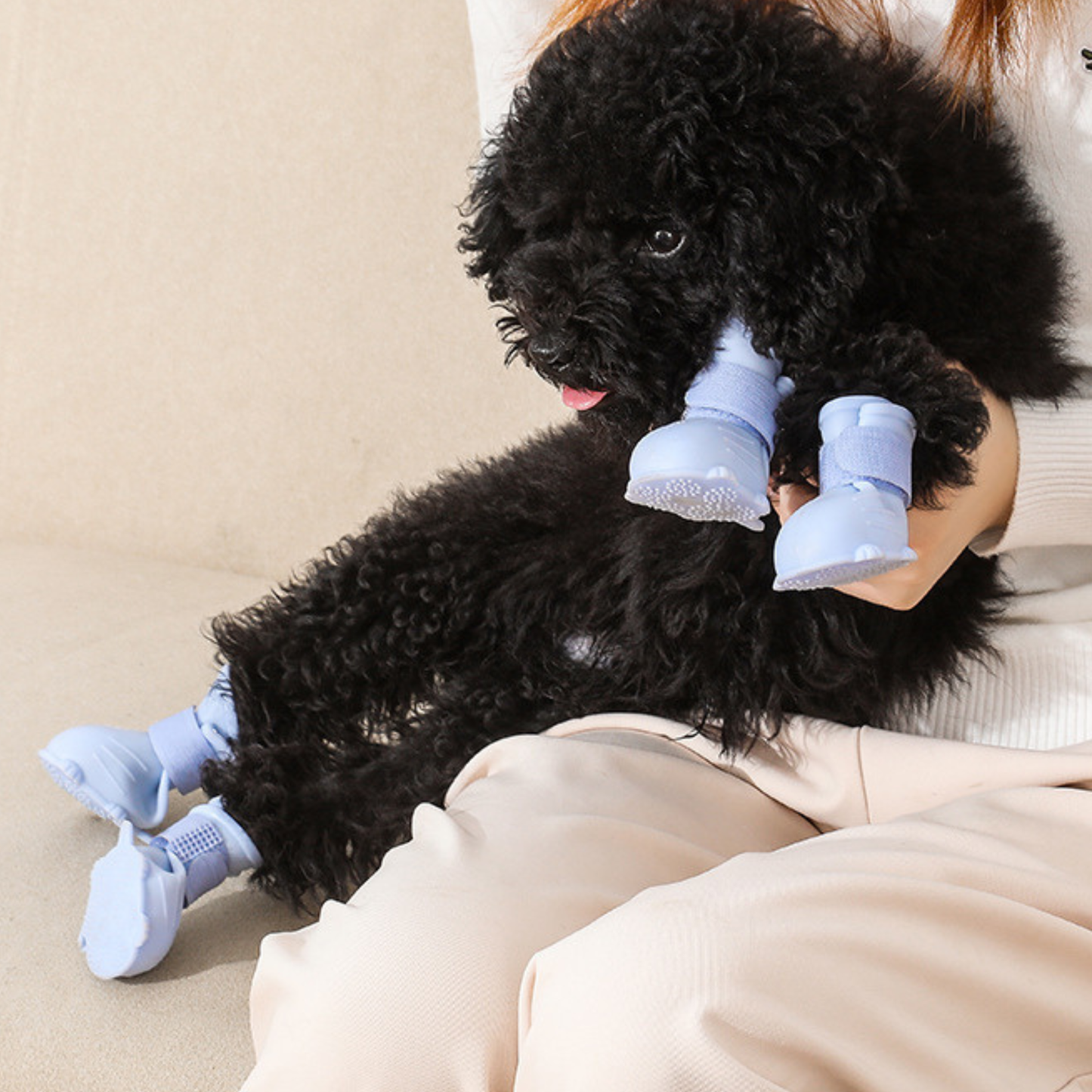Bottes imperméables en caoutchouc pour chien avec semelle antidérapante | inAccs19