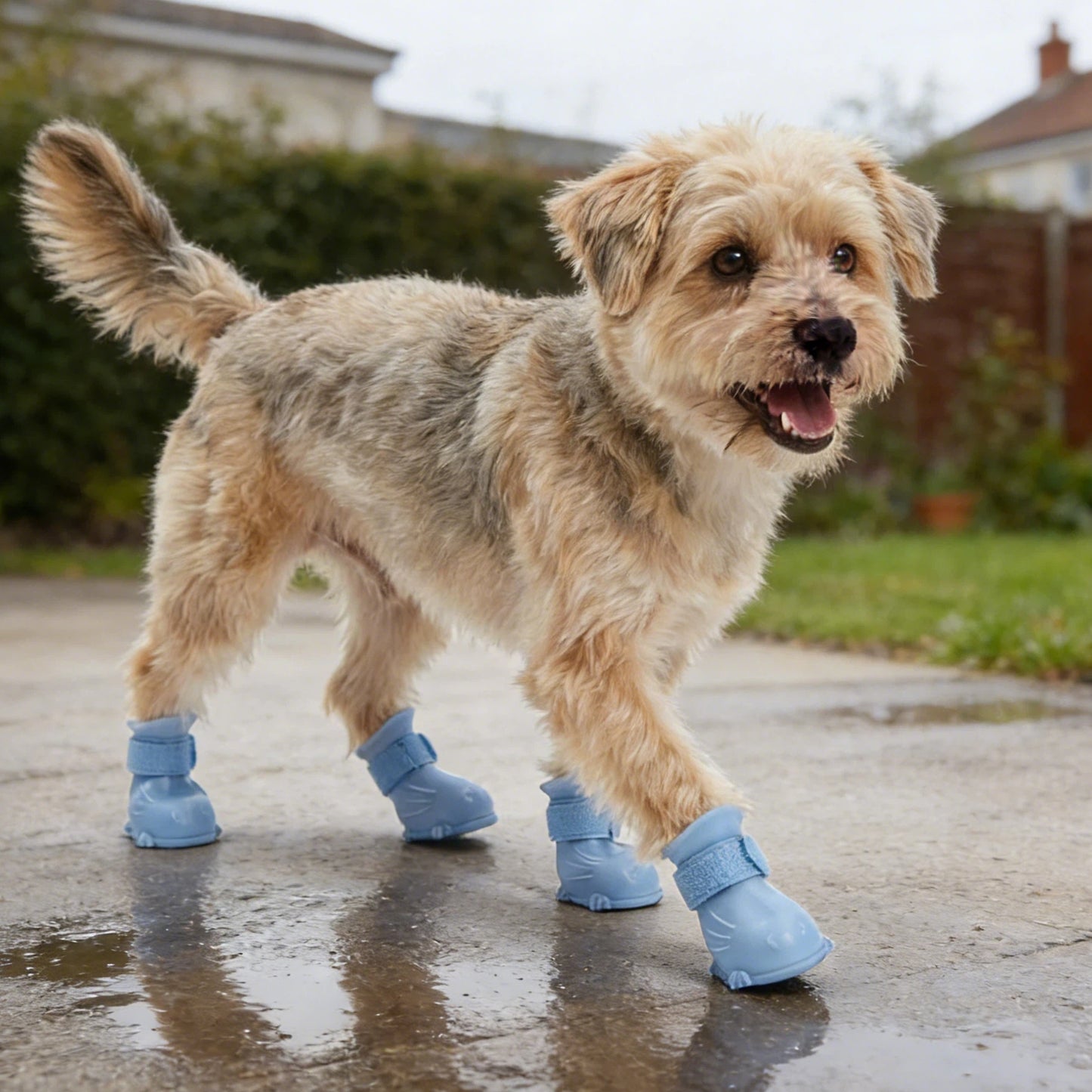 Bottes imperméables en caoutchouc pour chien avec semelle antidérapante | inAccs19