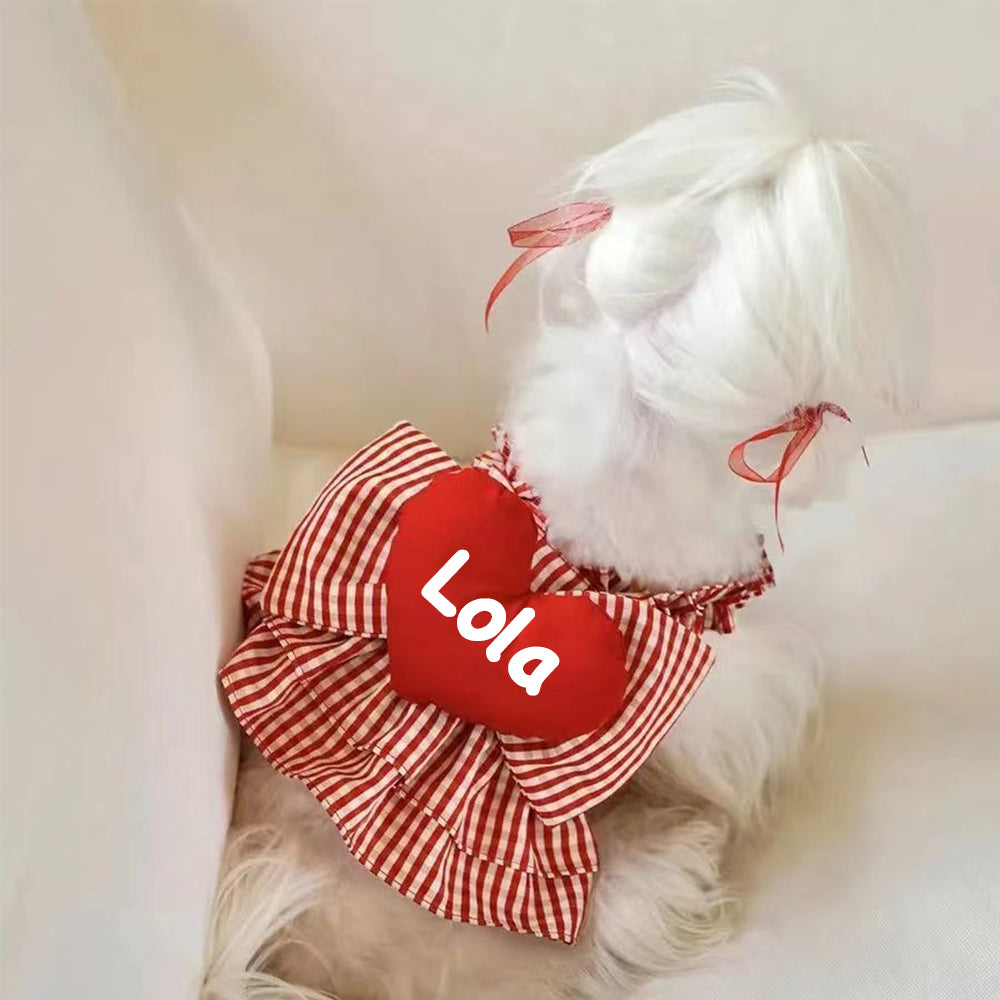 Robe personnalisée Saint-Valentin pour animaux de compagnie | inCloth02