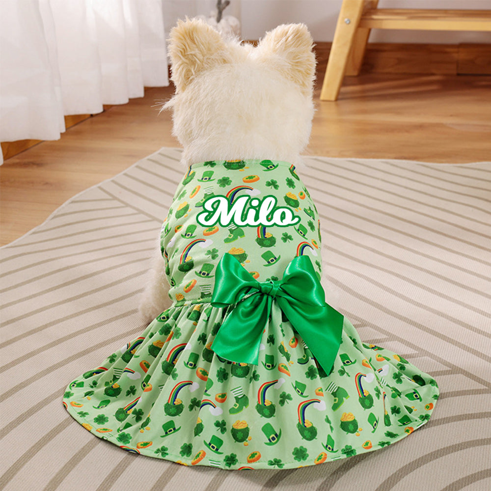 Personalisiertes Haustier St. Patrick's Day Glückskleid | inCloth01