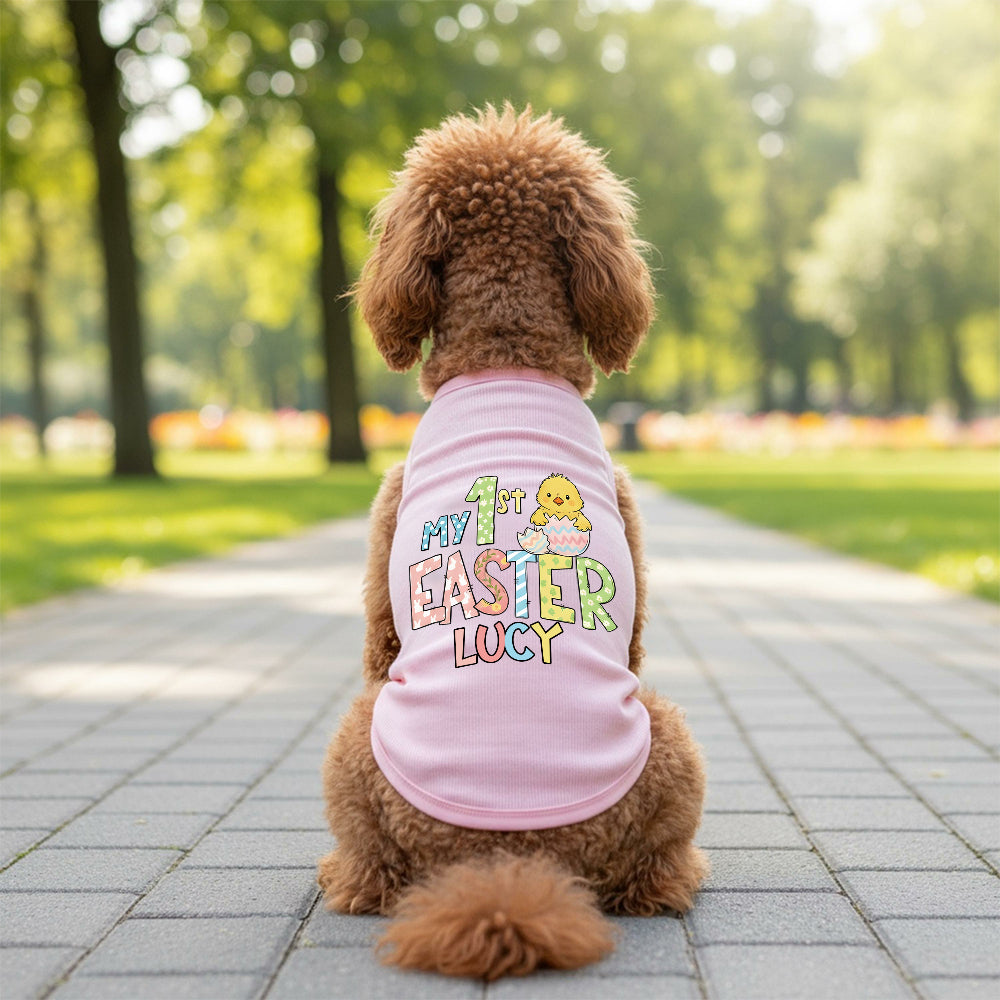 T-shirt personnalisé mon premier Pâques pour animaux de compagnie | inCloth35
