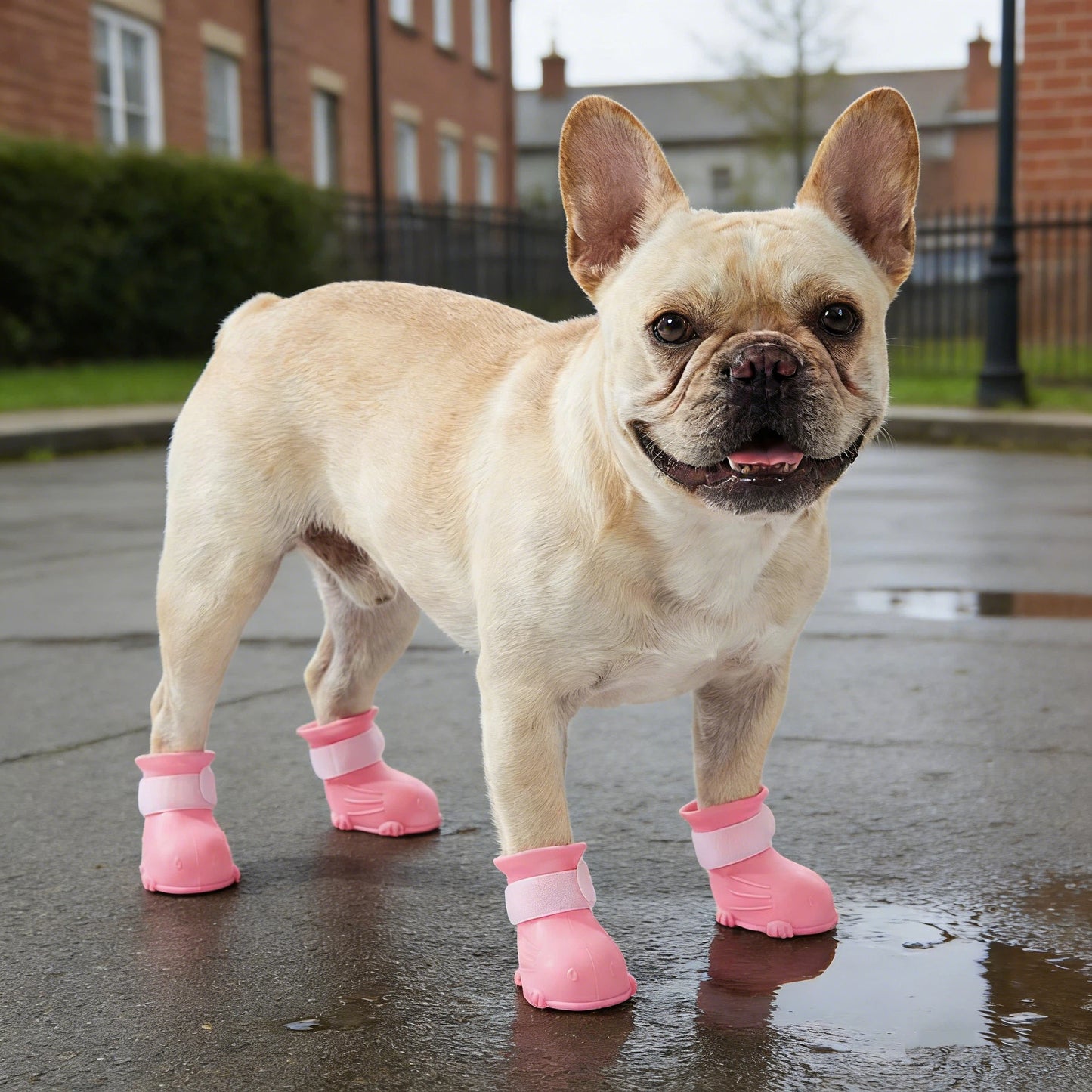 Bottes imperméables en caoutchouc pour chien avec semelle antidérapante | inAccs19