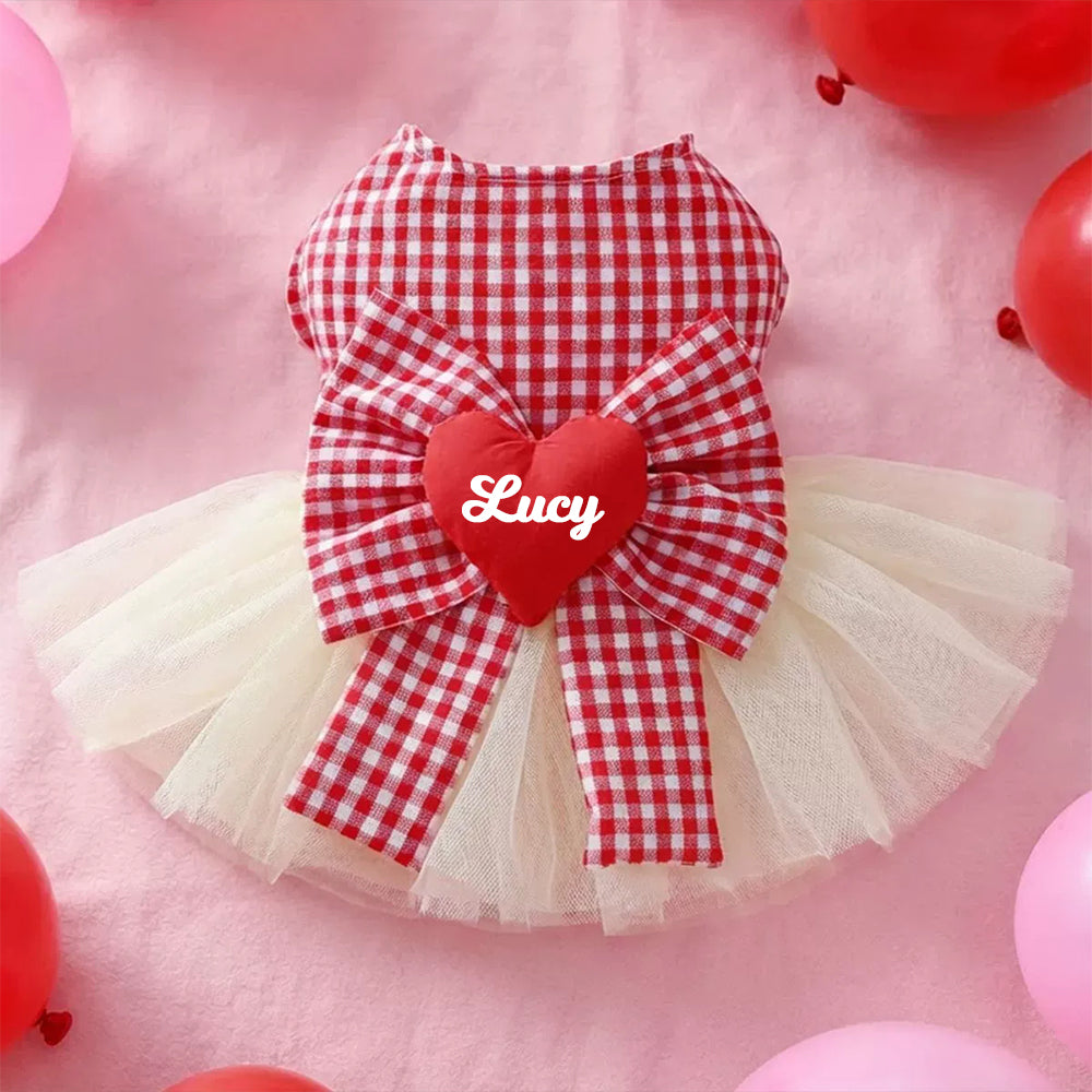 Robe personnalisée Saint-Valentin pour animaux de compagnie | inCloth02