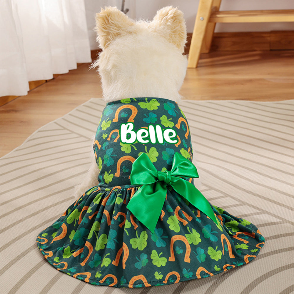 Personalisiertes Haustier St. Patrick's Day Glückskleid | inCloth01
