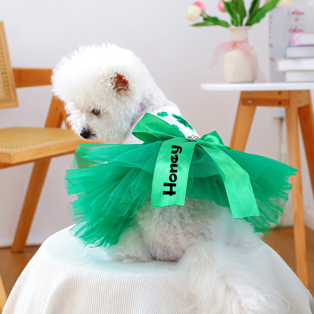 Personalisiertes Glücks-St.-Patricks-Day-Kleid für Haustiere | inCloth11