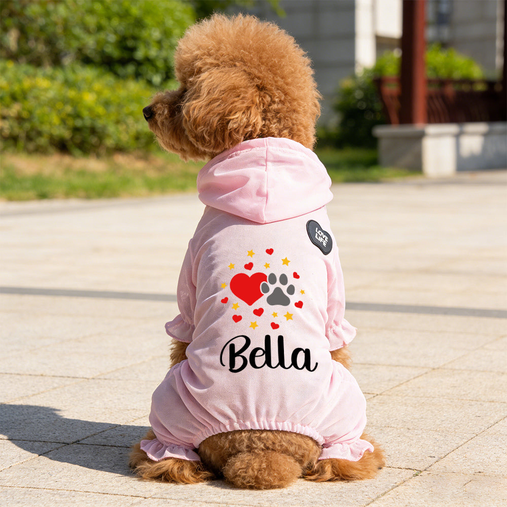 Personalized Name Pet Breathable Sun & Mosquito Guard Onesie | inCloth71