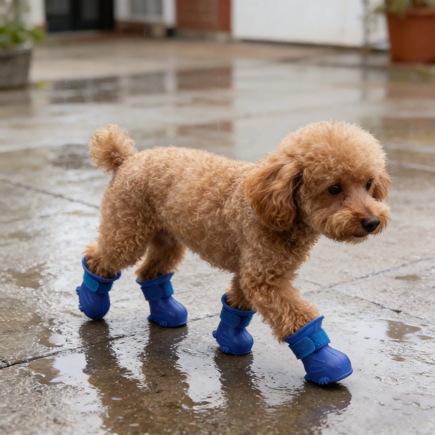Bottes imperméables en caoutchouc pour chien avec semelle antidérapante | inAccs19