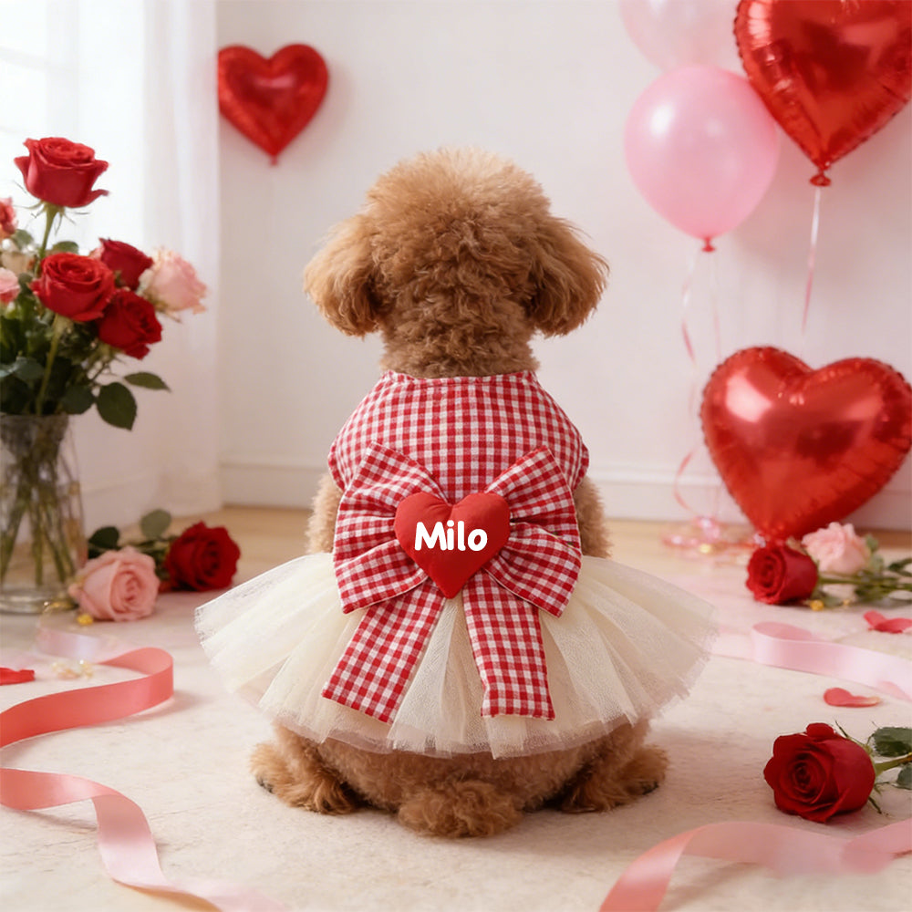 Robe personnalisée Saint-Valentin pour animaux de compagnie | inCloth02