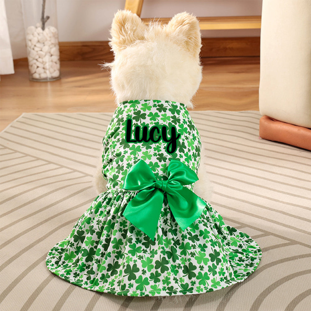 Personalisiertes Haustier St. Patrick's Day Glückskleid | inCloth01
