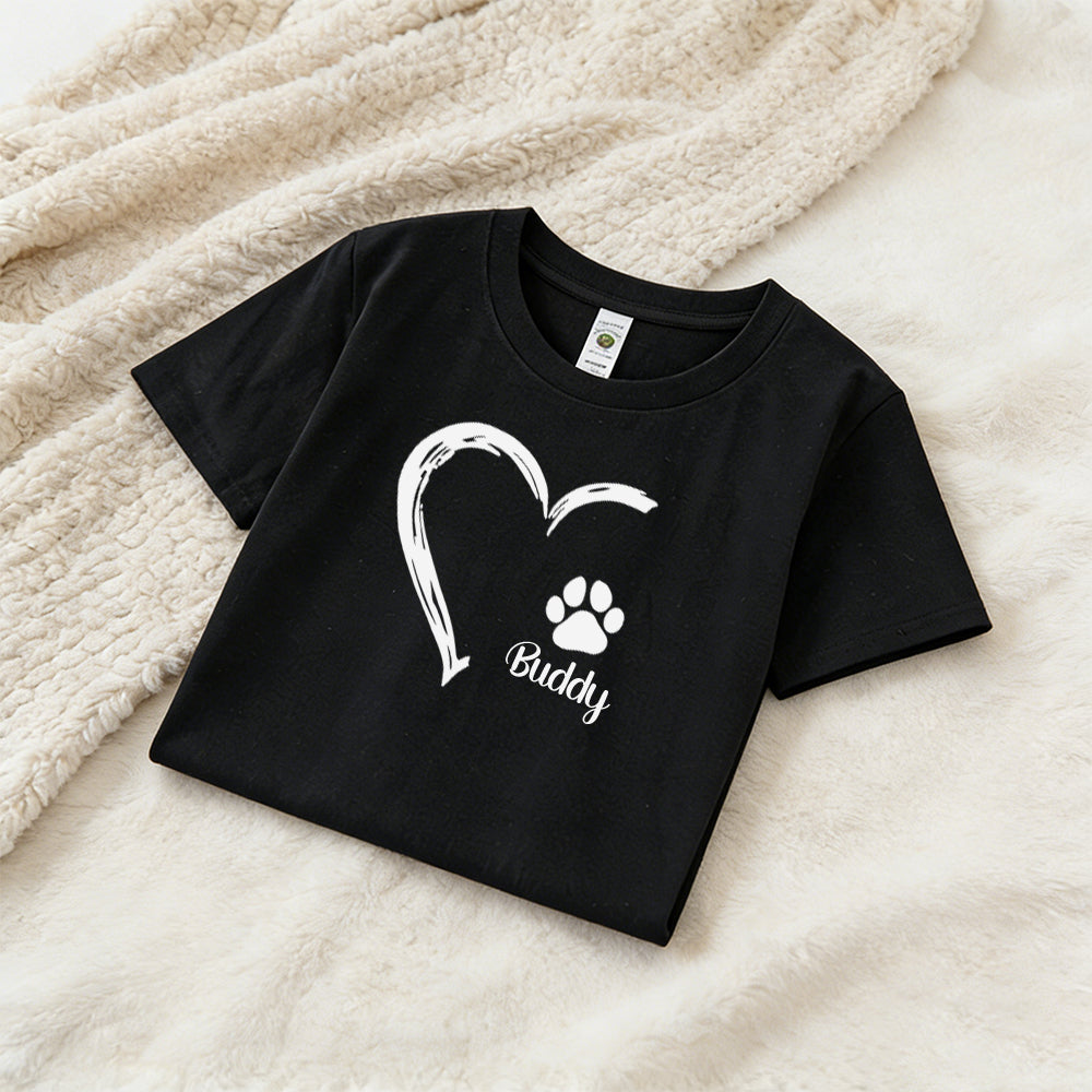 Personalisiertes Muttertag Haustier Mama Herz T-Shirt | inCloth58