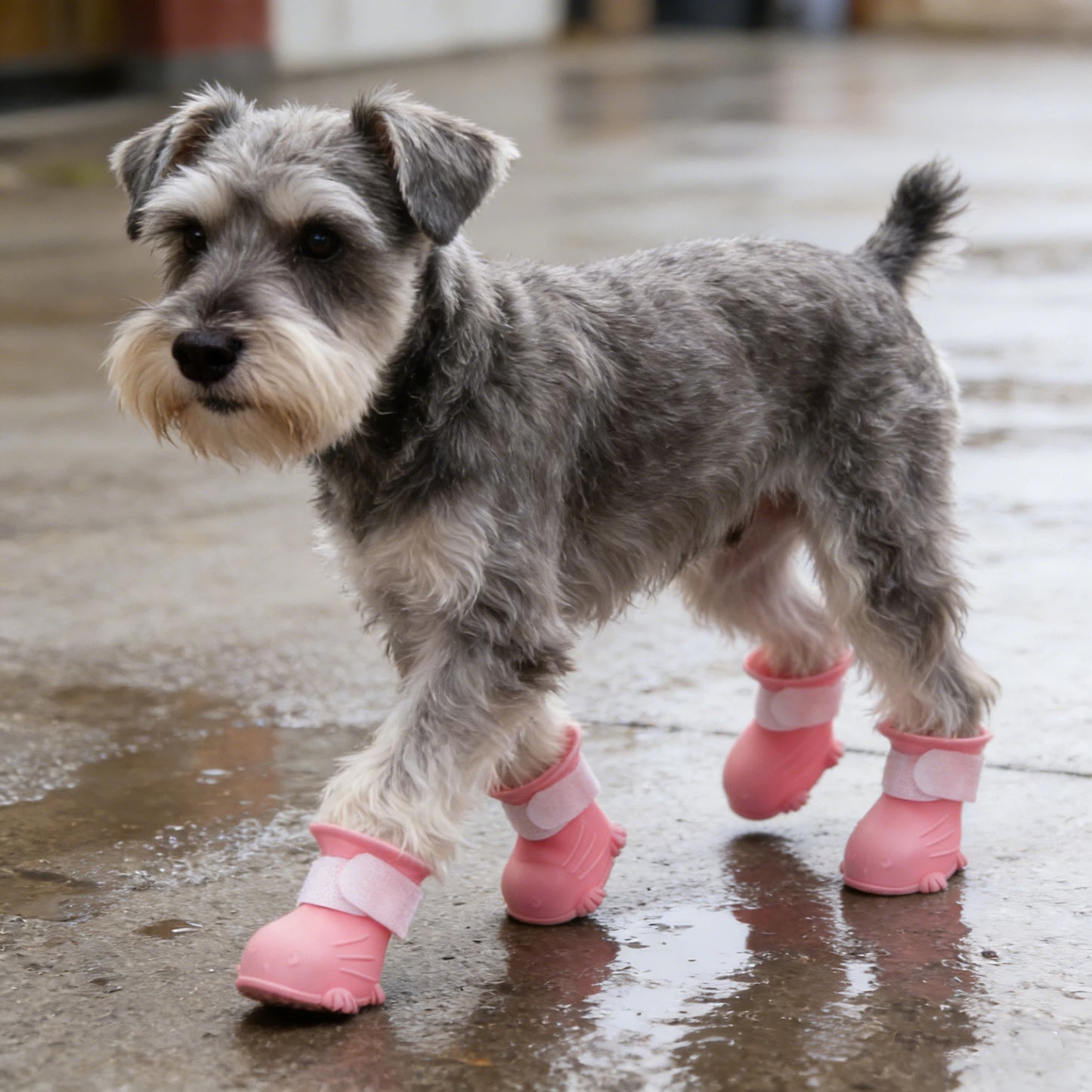 Bottes imperméables en caoutchouc pour chien avec semelle antidérapante | inAccs19
